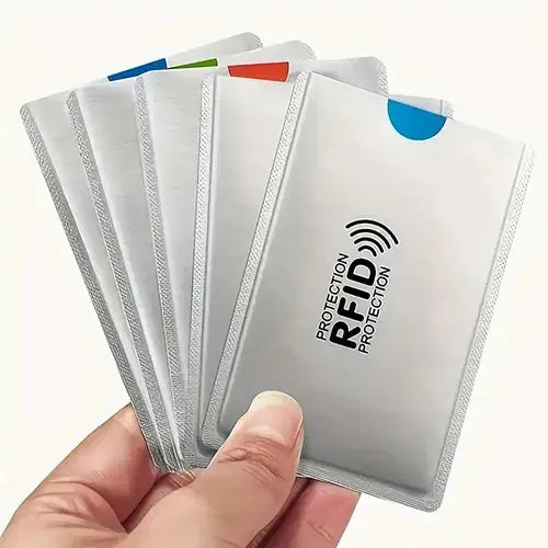 Protector Tarjeta Crédito Débito Rfid Antirrobo X4 Plateado